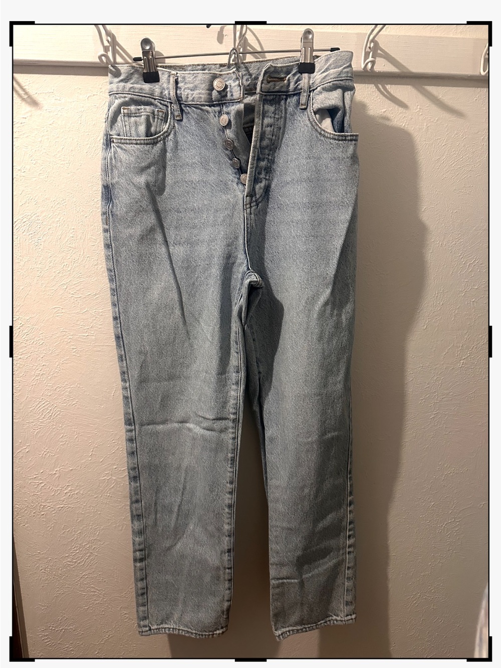 PacSun Light Blue Straight Leg High-Rise Jeans